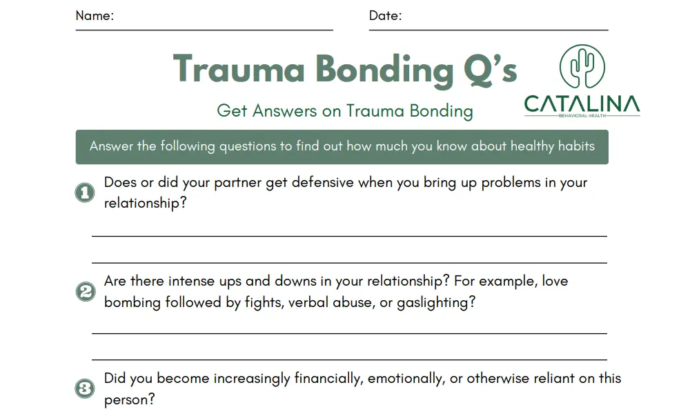 Catalina's Worksheet for Identifying Trauma Bonds