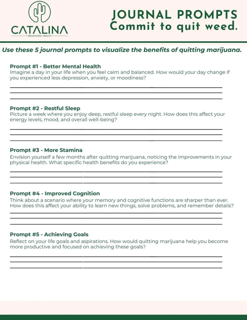 Quit Marijuana Journal Prompts